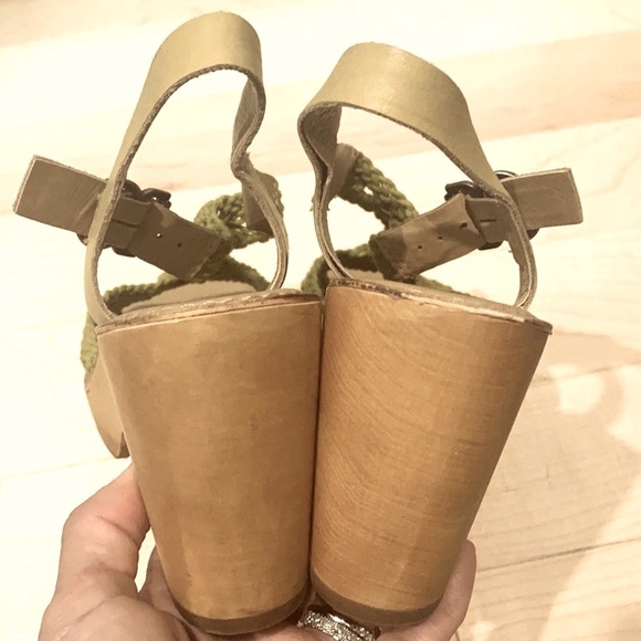 Sundance leather crochet wood sandals by Latigo - Picture 4 of 8